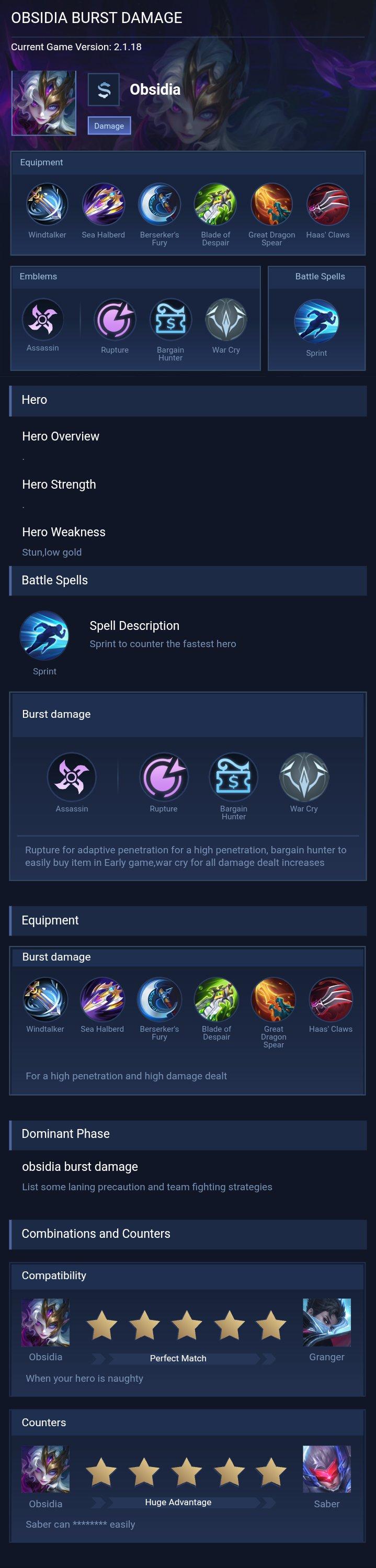 OBSIDIA BURST DAMAGE