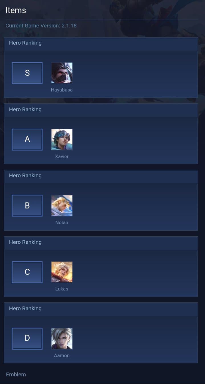 Items