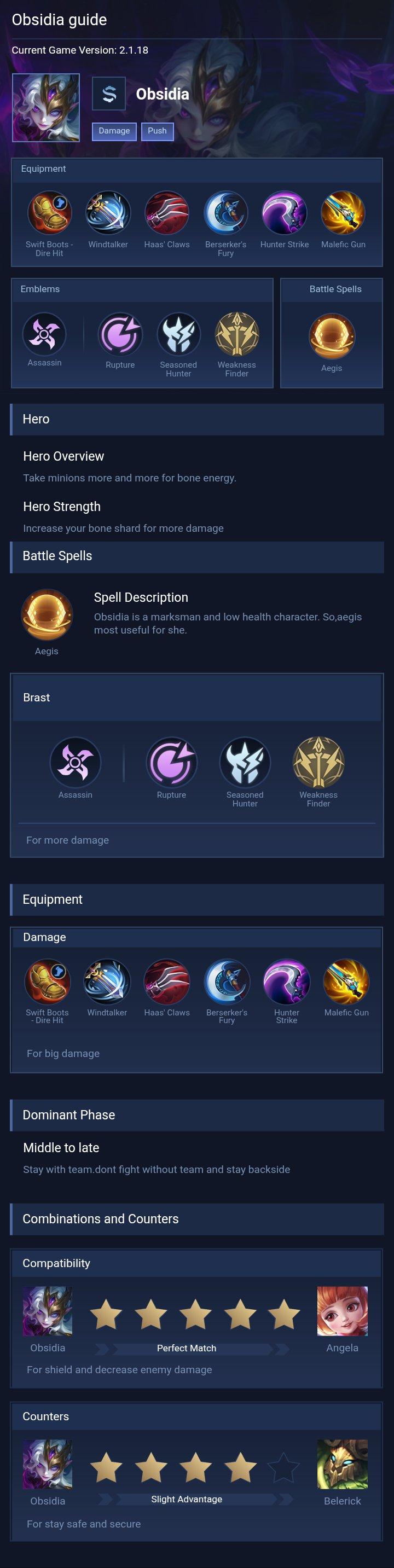 Obsidia guide
