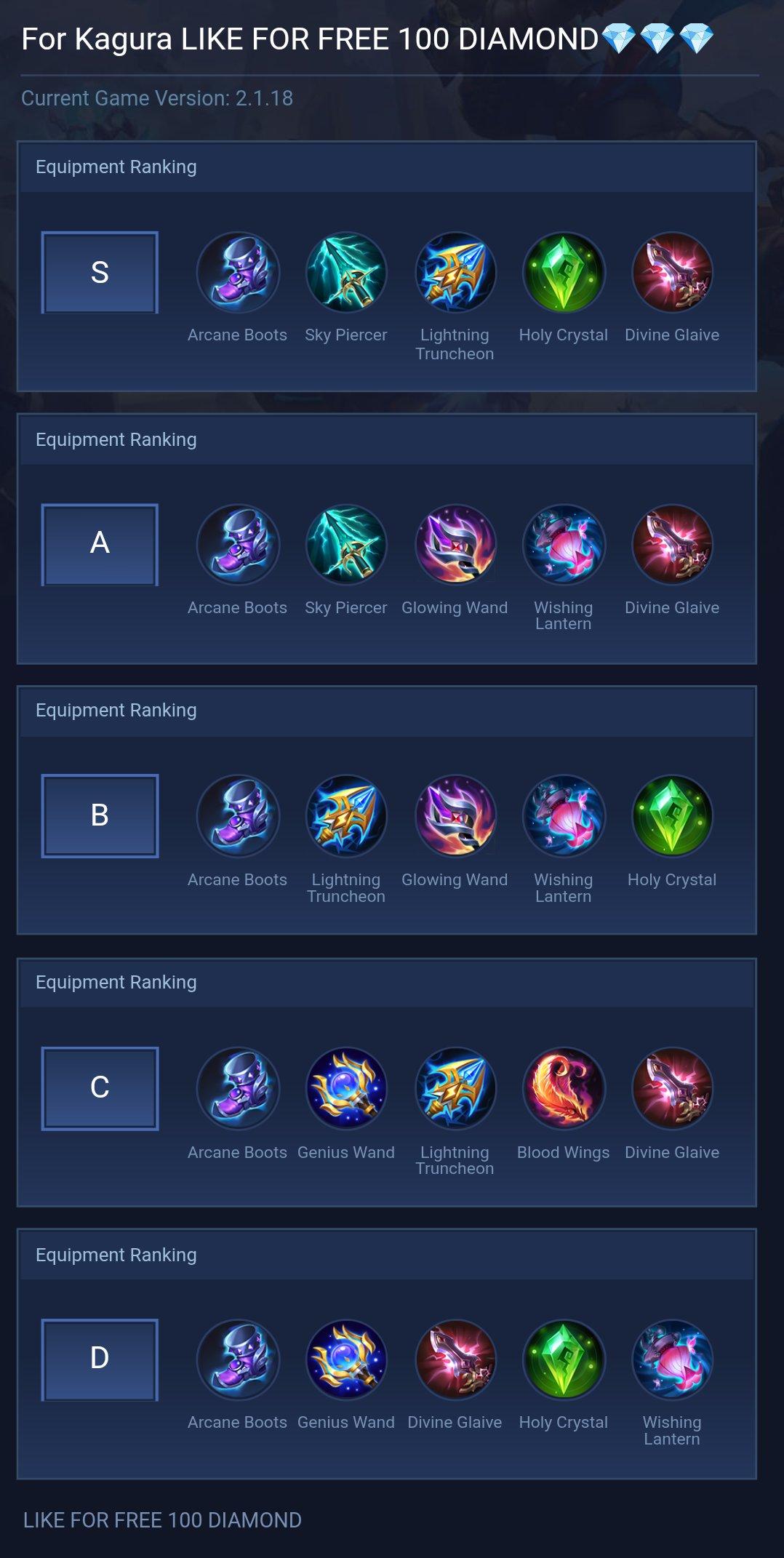 For Kagura  LIKE FOR FREE 100 DIAMOND💎💎💎