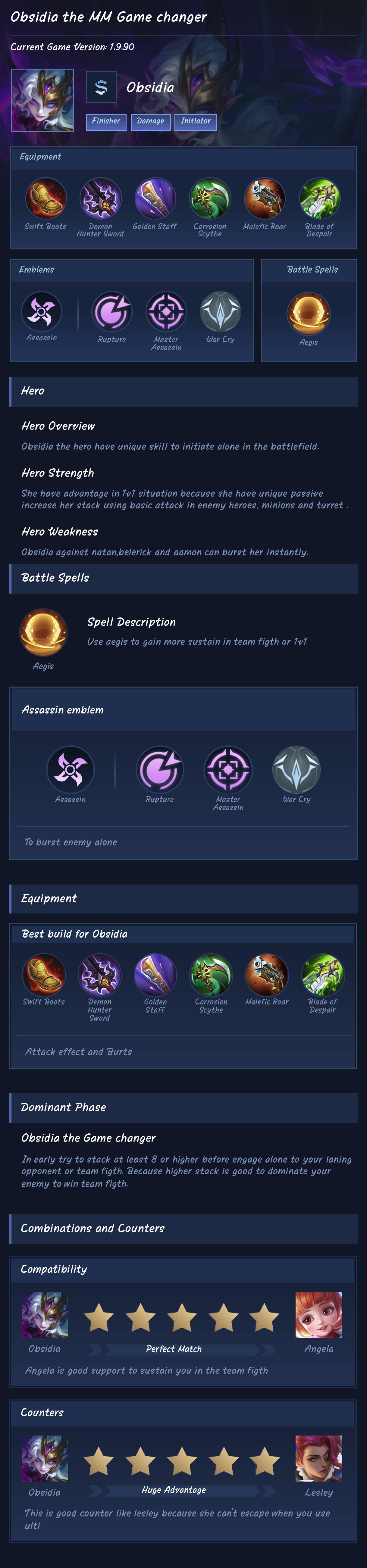 Obsidia the MM Game changer
