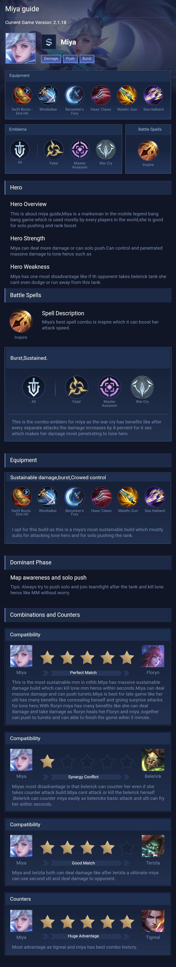 Miya guide