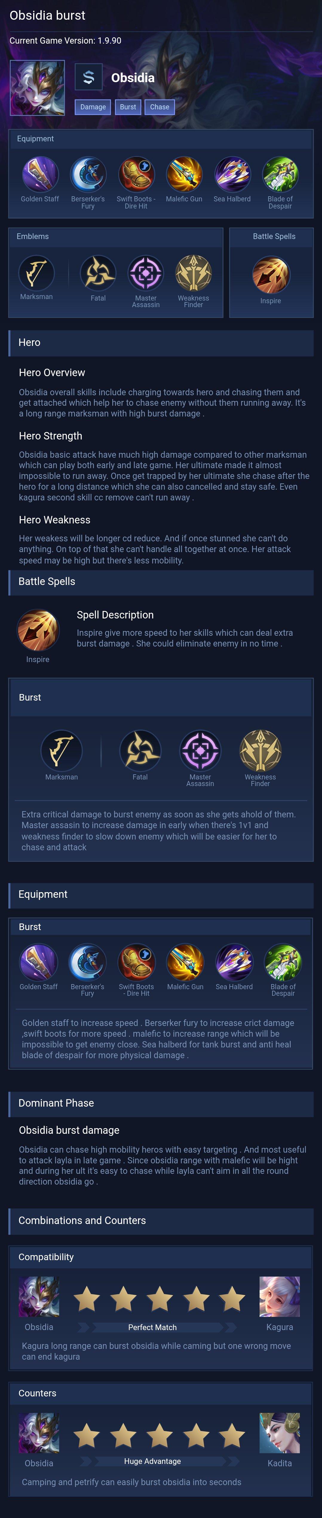 Obsidia burst