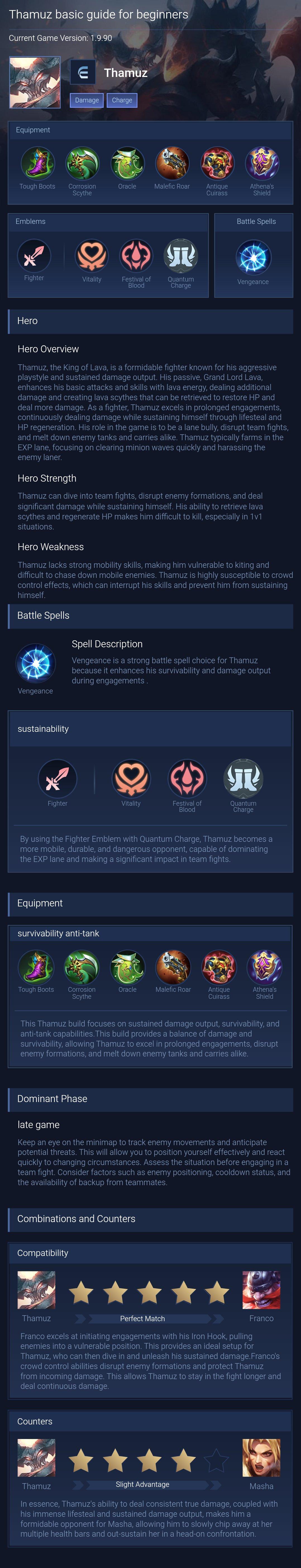 Thamuz basic guide for beginners