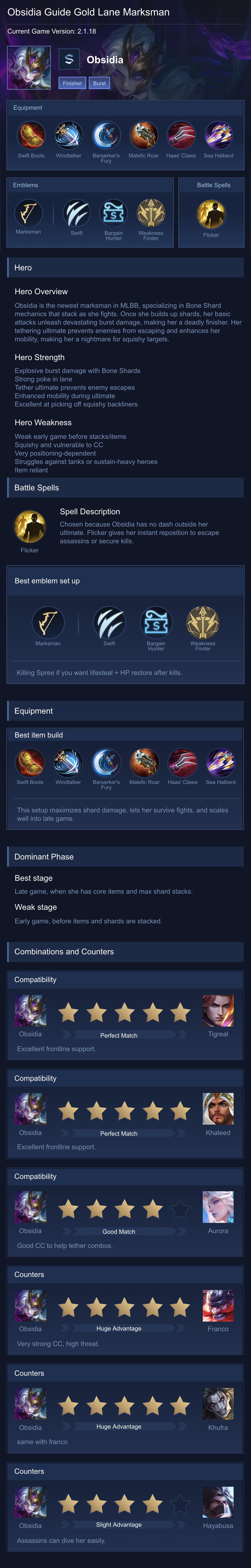 Obsidia Guide Gold Lane Marksman