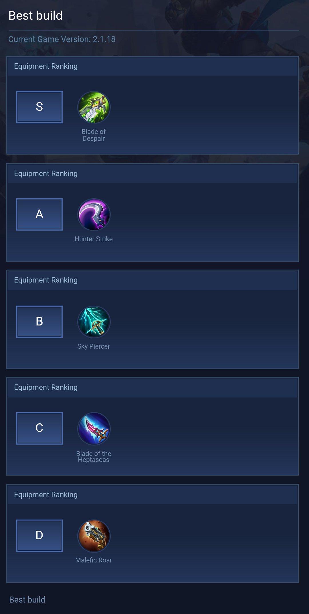 Best build