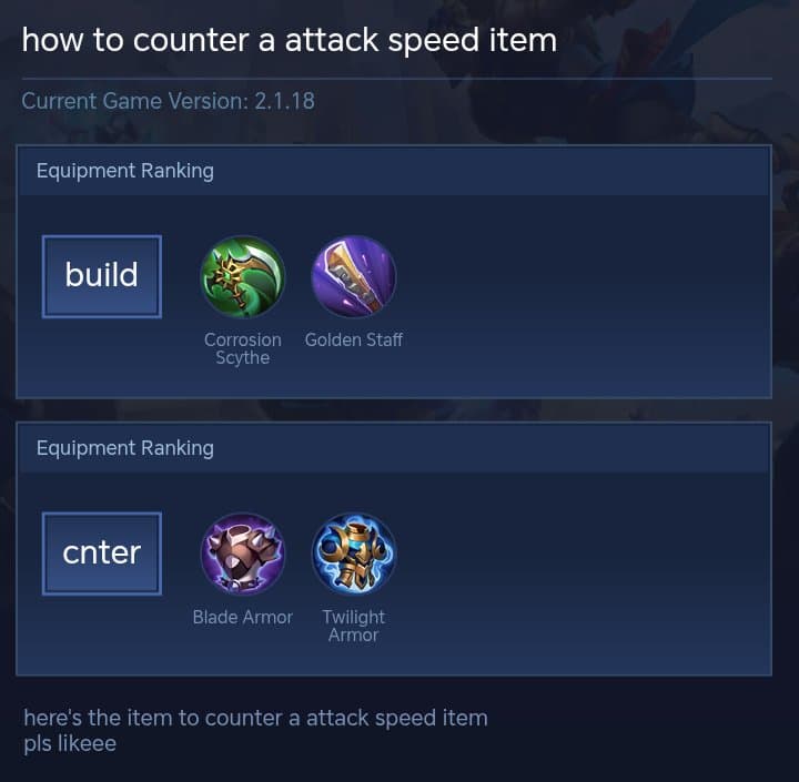 how to counter a attack speed item
