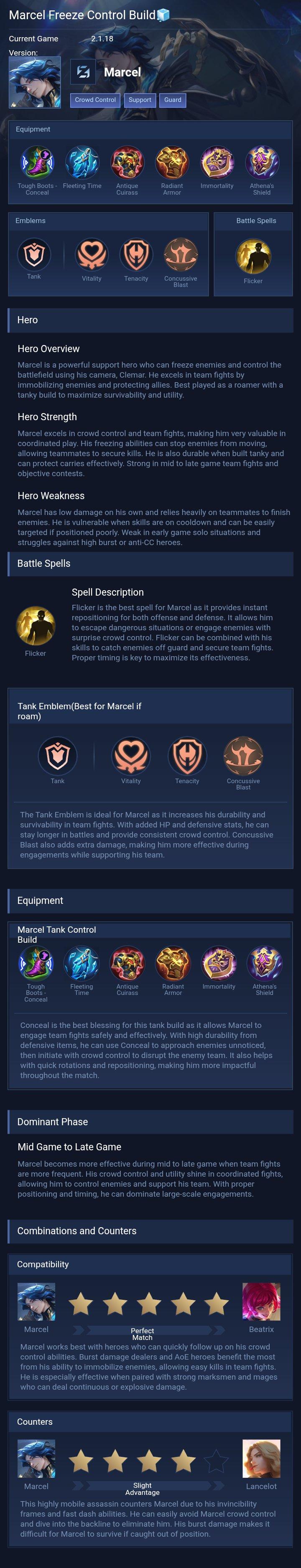 Marcel Freeze Control Build🧊