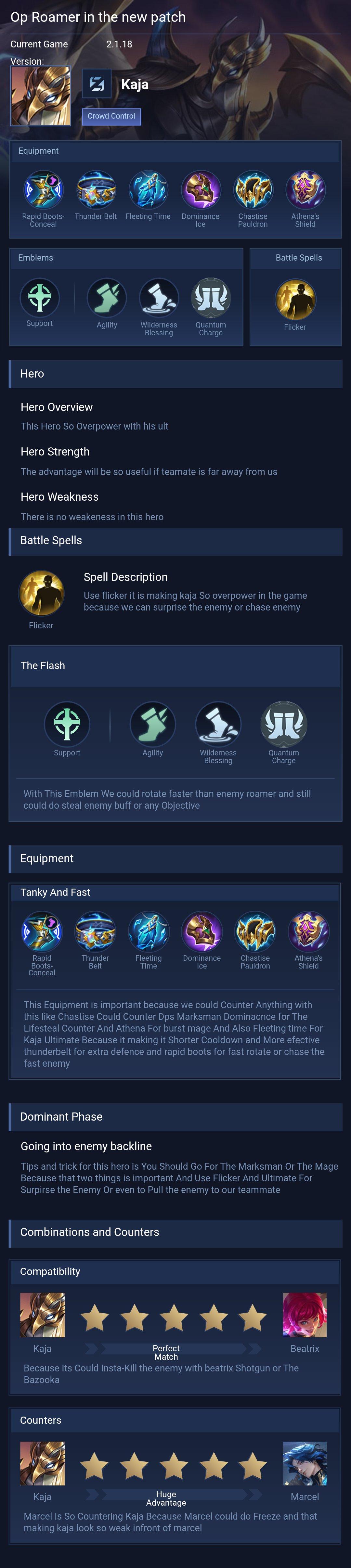 Op Roamer in the new patch