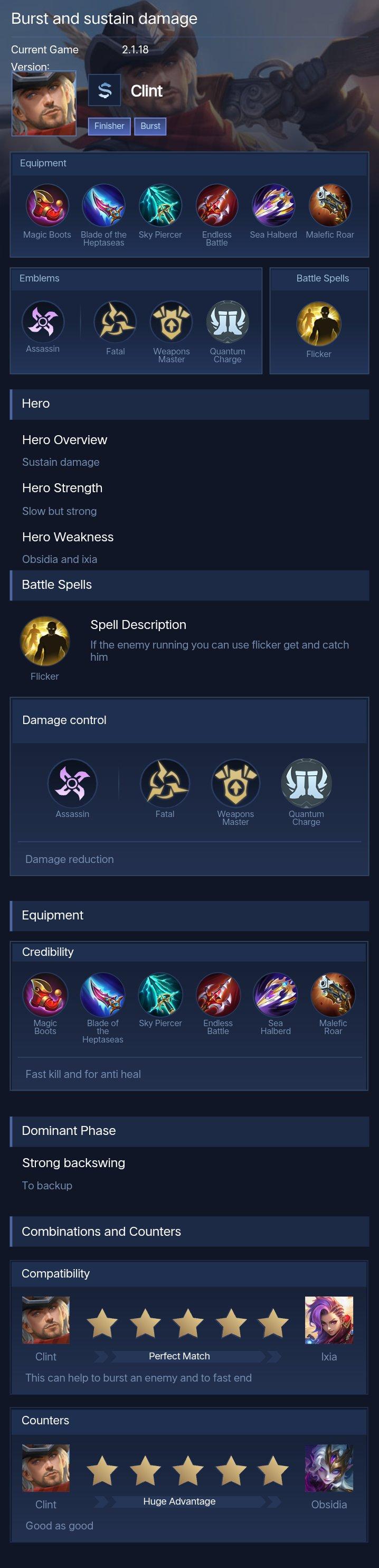 Burst and sustain damage