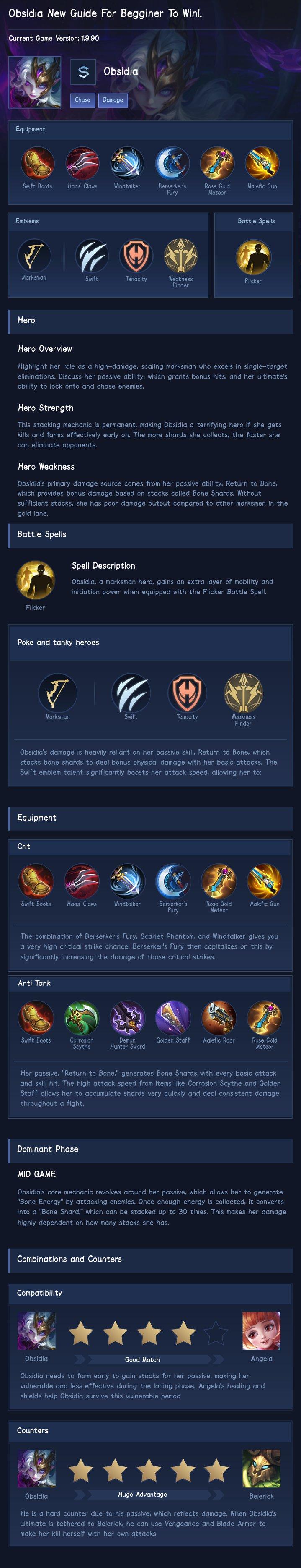 Obsidia New Guide For Begginer To Win!.