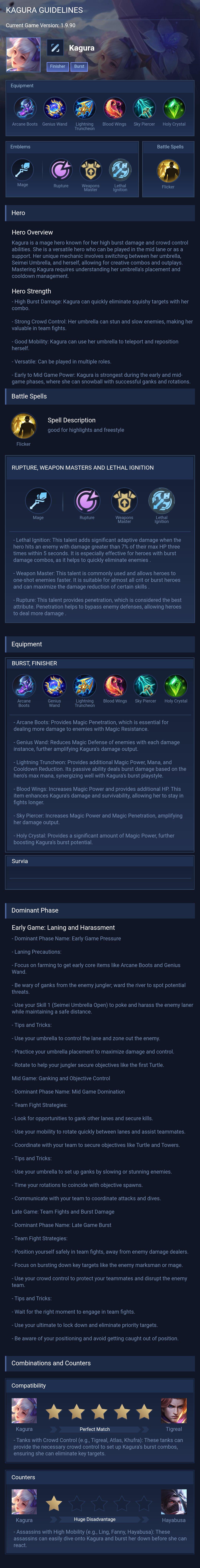 KAGURA GUIDELINES