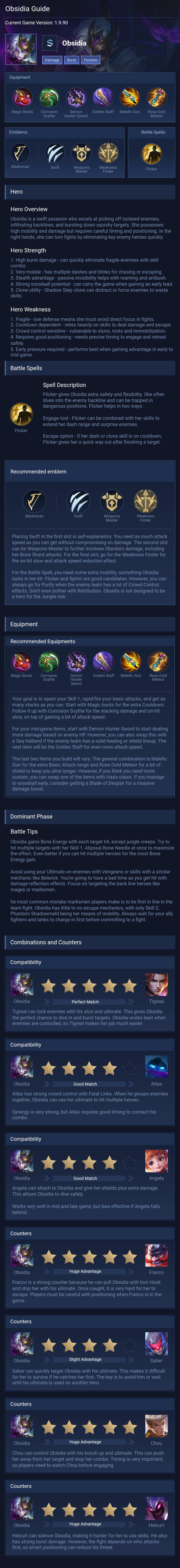 Obsidia Guide