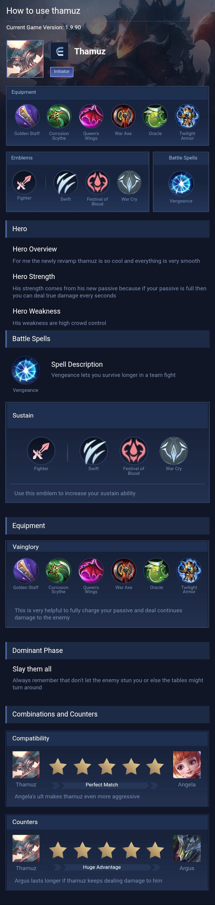 How to use thamuz