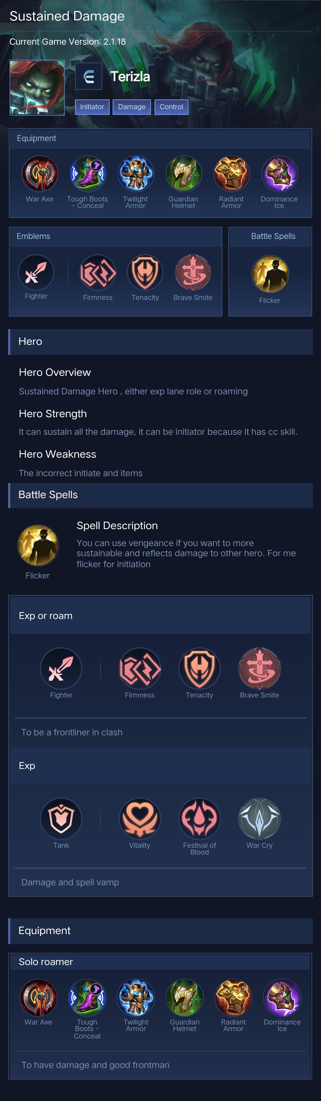 Sustained Damage