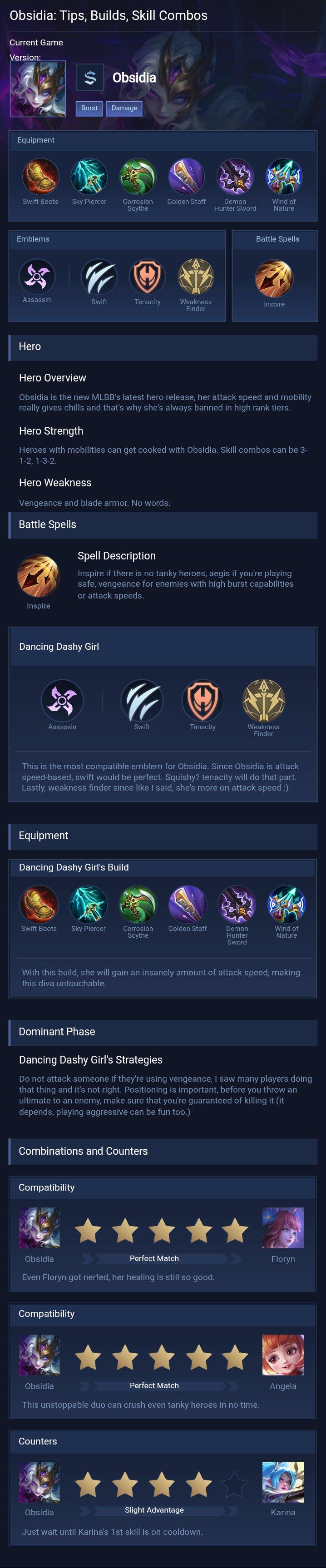 Obsidia: Tips, Builds, Skill Combos