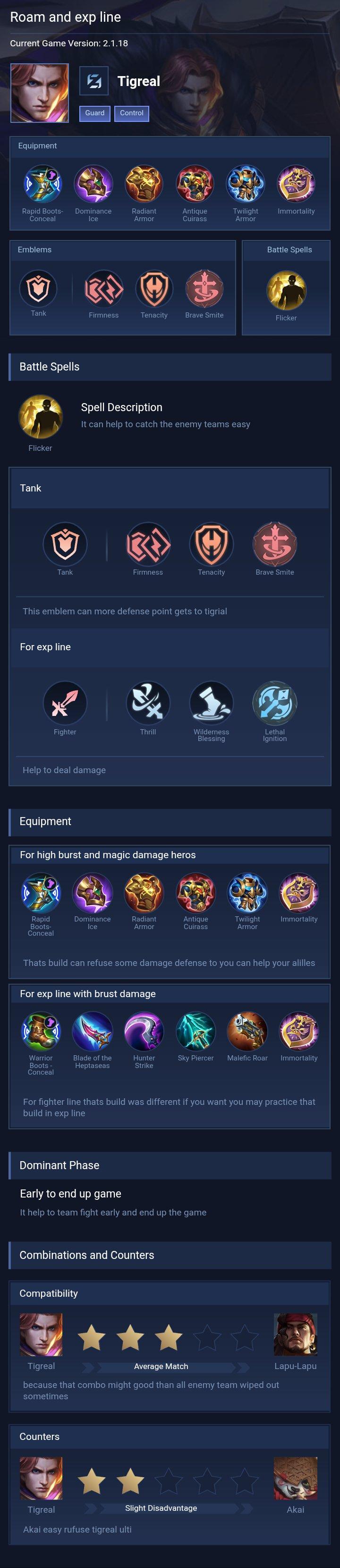 Roam and exp line