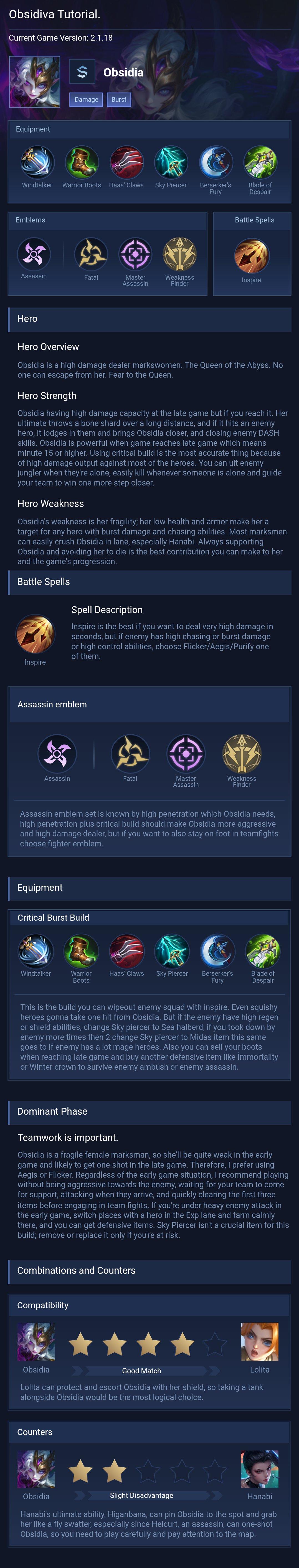 Obsidiva Tutorial.