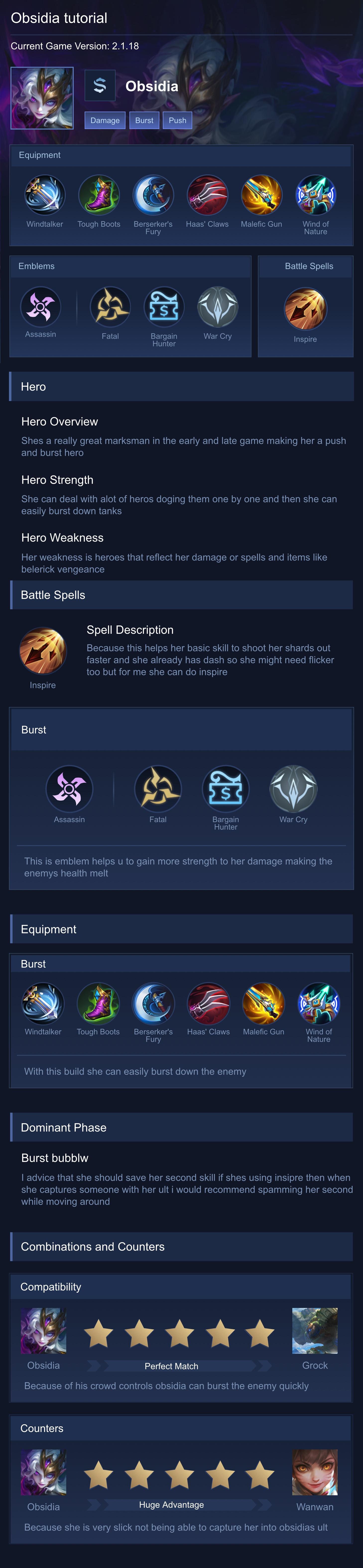 Obsidia tutorial