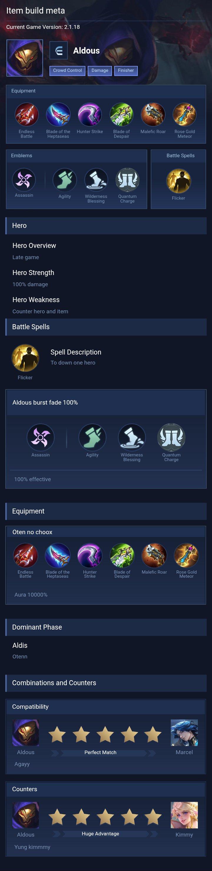 Item build meta