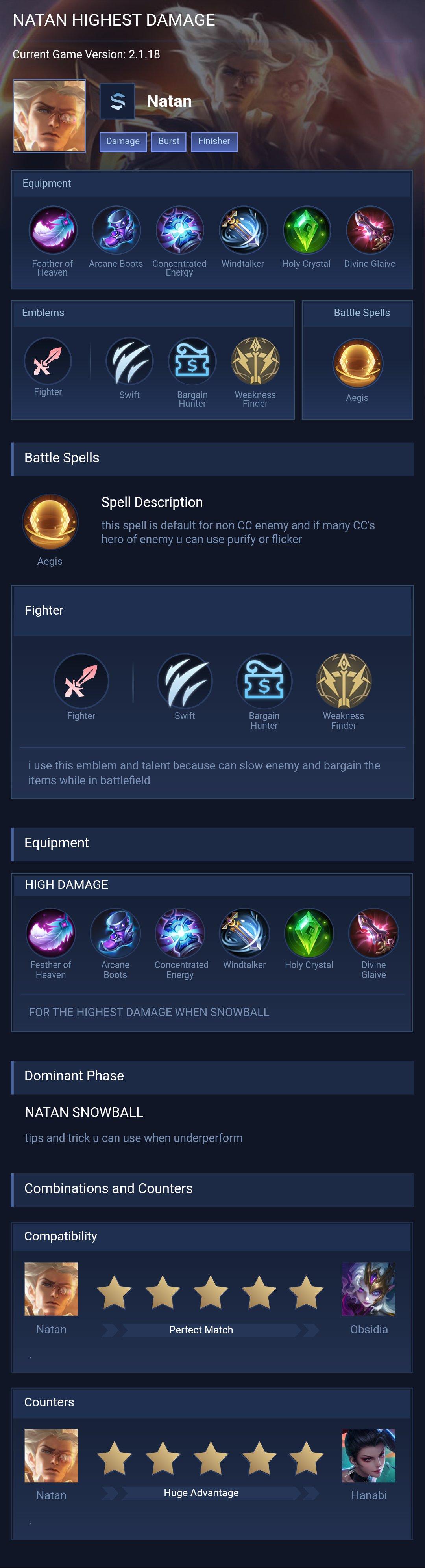 NATAN HIGHEST DAMAGE