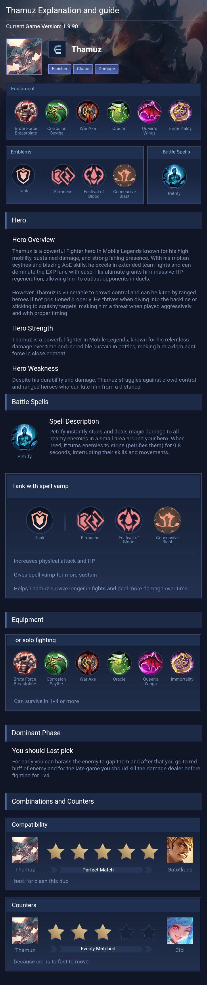 Thamuz Explanation and guide