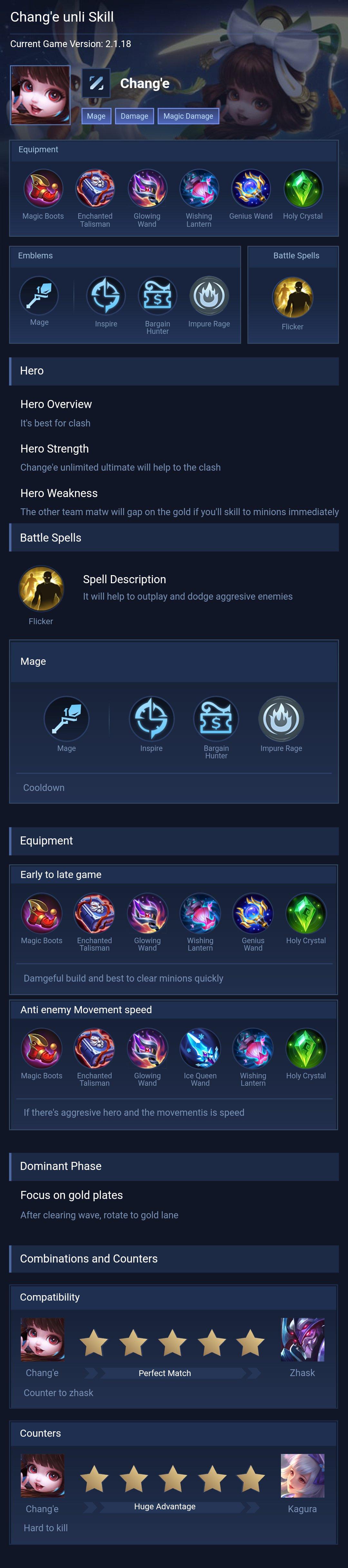 Chang'e unli Skill