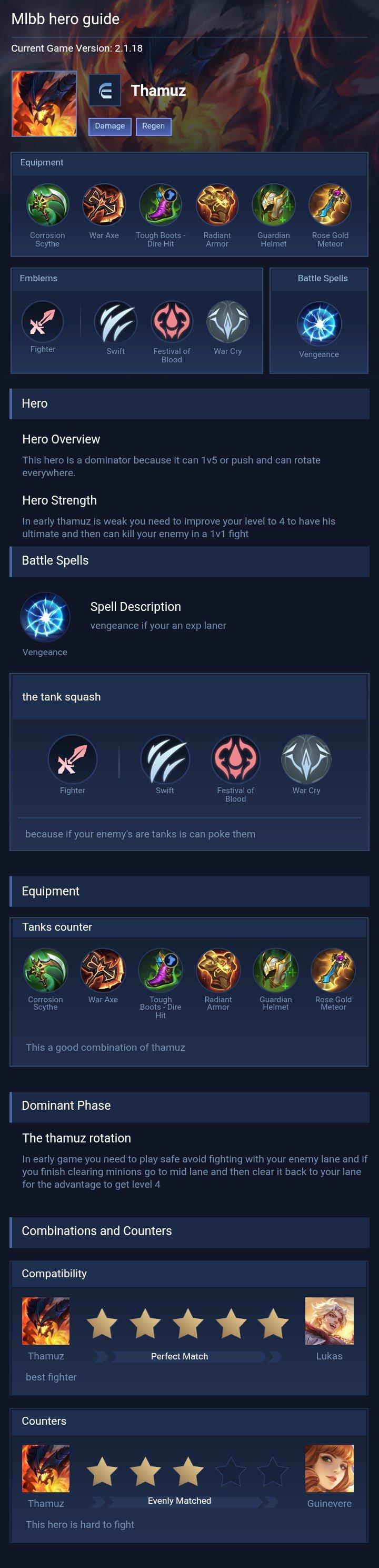 Mlbb hero guide