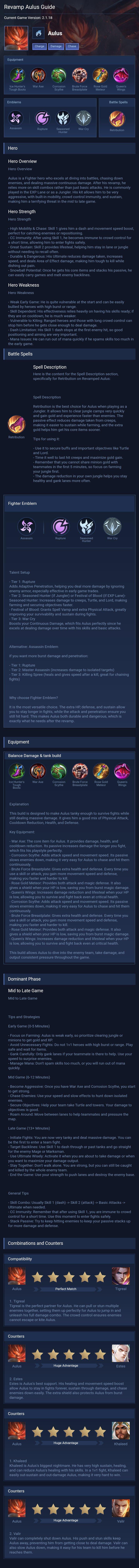 Revamp Aulus Guide