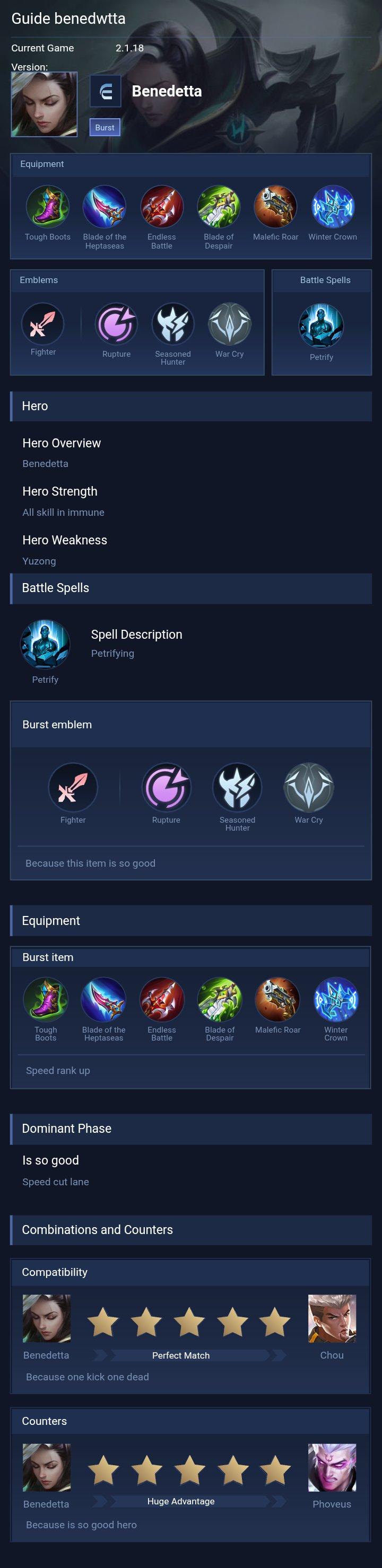 Guide benedwtta