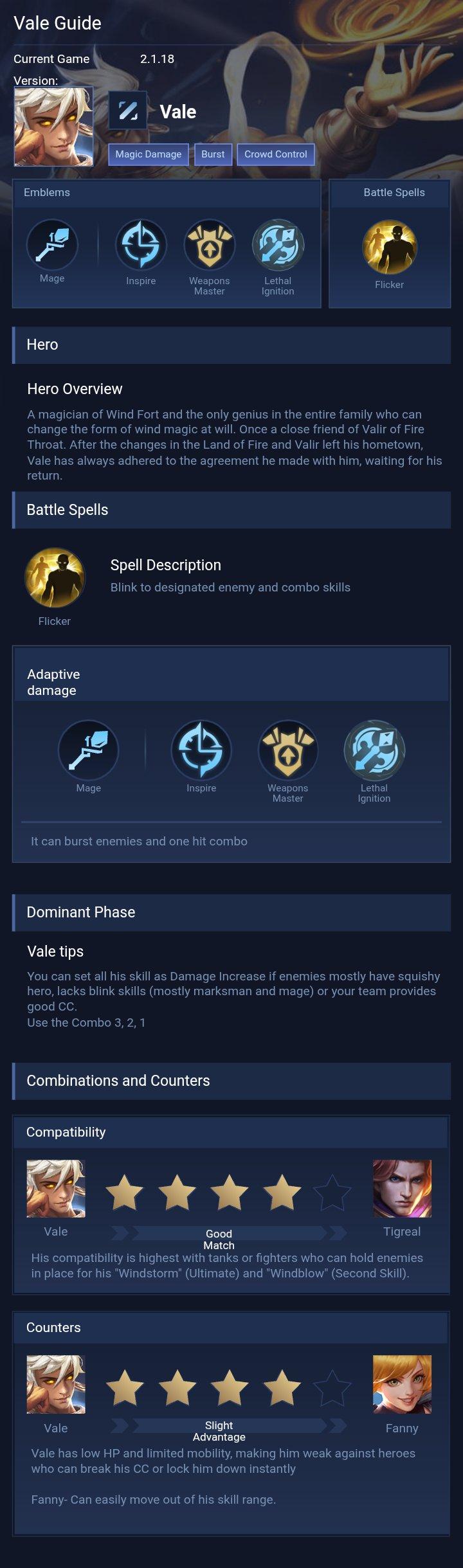 Vale Guide