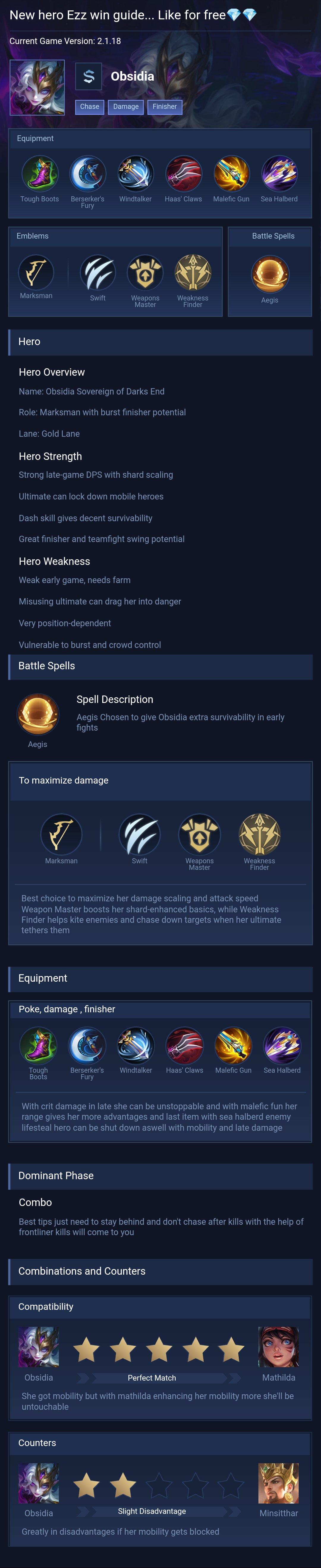 New hero Ezz win guide... Like for freeππ