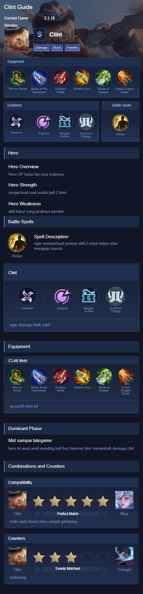 Clint Guide