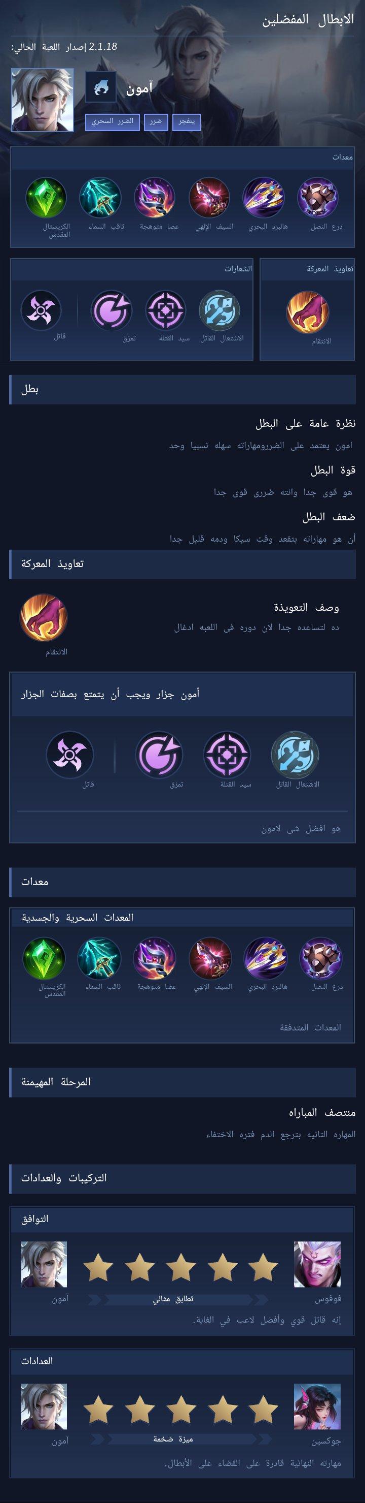 الابطال المفضلين