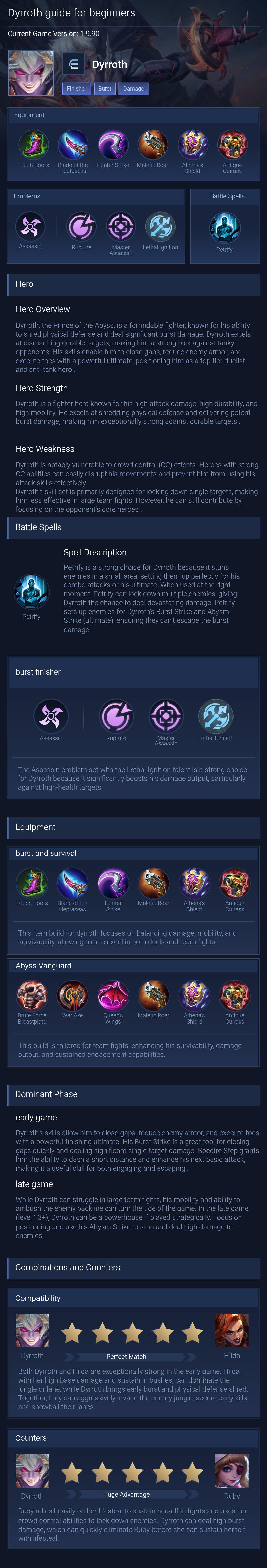 Dyrroth guide for beginners