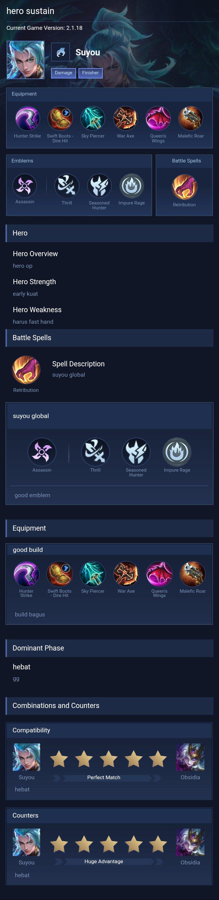 hero sustain