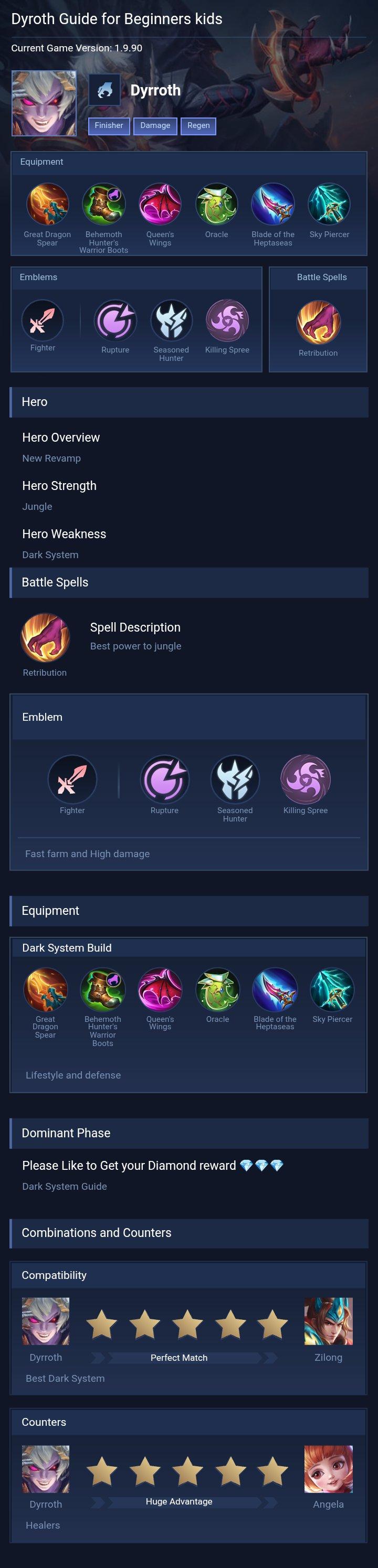 Dyroth Guide for Beginners kids