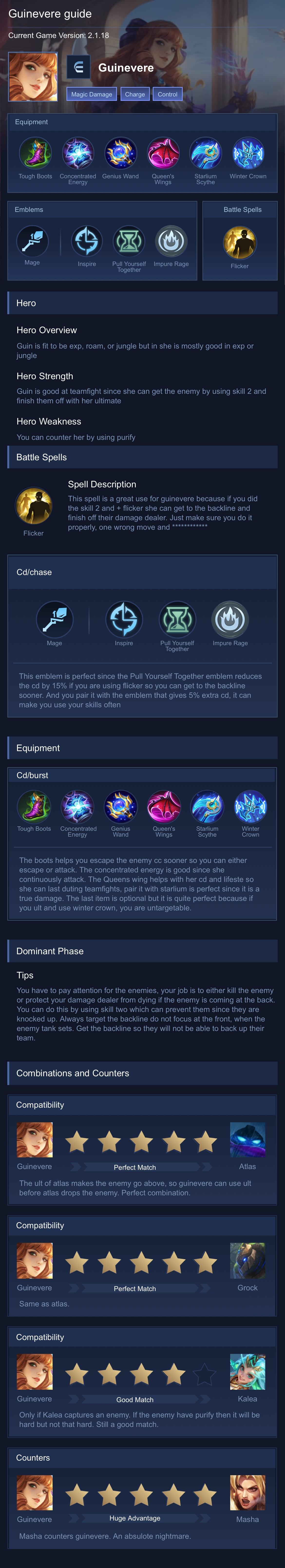 Guinevere guide