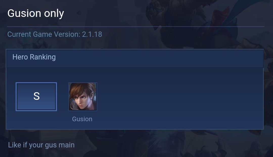 Gusion only